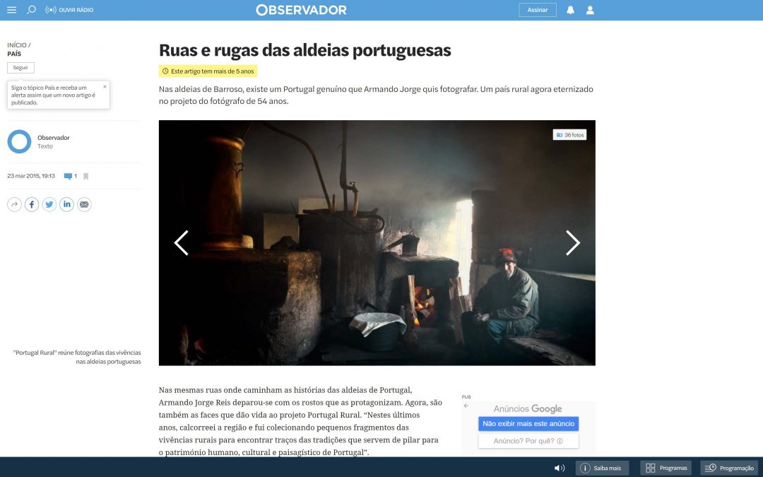 Projeto Portugal Rural no Observador online